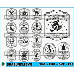 Halloween sign svg, Halloween svg bundle, Halloween shirt svg, bat wings svg, Zombie brew, Witch's brew coffee Co, Ghost