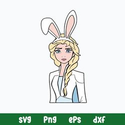 Elsa in Bunny Ears Svg, Elsa Svg, Disney Pincess Svg, Png Dxf Eps File