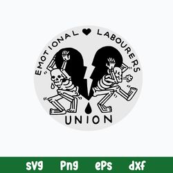 Emotional Labourers Union Svg, Skeleton Funny Svg, Png Dxf Eps File