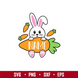 Bunny Boy Name Holder, Bunny Boy Name Holder Svg, Happy Easter Svg, Easter egg Svg, Spring Svg, png, dxf, eps file