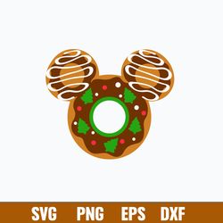 Mouse Head Donut Snack Svg, Mickey Mouse Svg, Disney Svg, Png Dxf Eps File