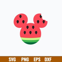 Mouse Head Watermelon Svg,  Mickey Mouse Svg, Png Dxf Eps File
