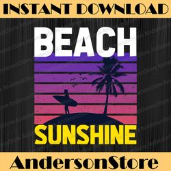 Beach Sunshine PNG, Summer Beach, Beach File Design For Sublimation Or Print, Instant Digital Download