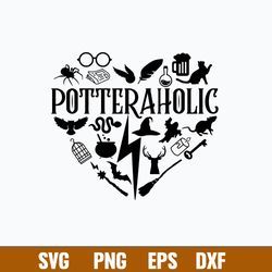 Potterholic Svg, Harry Potter Potteraholic Svg, Png Dxf Eps File