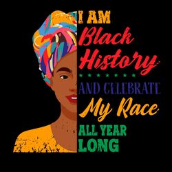 Womens I Am Black History Powerful Svg
