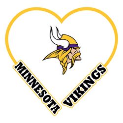 Vikings Heart Svg, Sport Svg, Minnesota Vikings Svg, Vikings Football Team, Vikings Svg, Minnesota Svg, Super Bowl Svg,