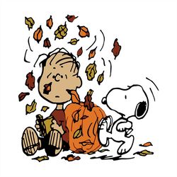 Great Peanuts Snoopy And Linus Fall Thanksgiving Day Happy Thanksgiving Svg, Thanksgiving Turkey SVG Files
