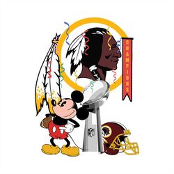 Mickey Mouse Washington Redskins,NFL Svg, Football Svg, Cricut File, Svg