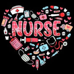 Nurse Heart Svg, Valentine Svg, Nursing Svg, RN Life Svg, Valentines Day Svg