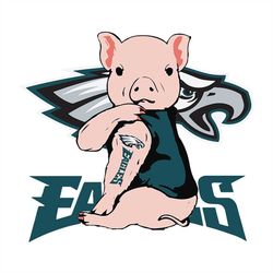 Pig Tattoo Fan Philadelphia Eagles,NFL Svg, Football Svg, Cricut File, Svg