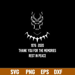 Thank For The Memories Rest In Pleace Svg, Black Panter Svg, Wakanda Svg, Png , Dxf Eps File