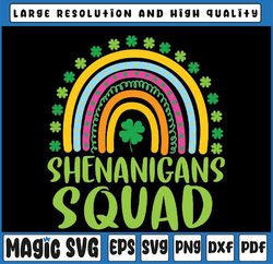 Shenanigans Squad St Patrick's Day Rainbow Shamrock Svg, Shenanigan Squad SVG, St Patricks Day, Digital Download