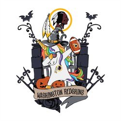 Unicorn Halloween Washington Redskins, NFL Svg, Football Svg, Cricut File, Svg