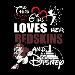 This Girl Loves Washington Redskins,NFL Svg, Football Svg, Cricut File, Svg