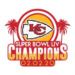 Super Bowl LIV Champions Kansas City Chiefs,NFL Svg, Football Svg, Cricut File, Svg
