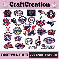 25 Files Columbus Blue Jackets Bundle Svg, Blue Jackets Svg, NHL, NHL svg, hockey cricut, Cut File, Clipart  Cricut Expl