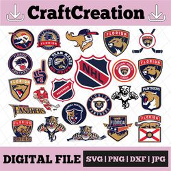 24 Files Florida Panthers Bundle Svg, Panthers Svg, NHL svg, hockey cricut, Cut File, Clipart, Cricut Explorer   Silhoue