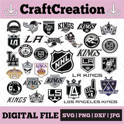 33 Files Los Angeles Kings Bundle Svg, dxf,png,eps, NHL svg, NHL svg, hockey cricut, hockey svg, hockey logo, Cut File,