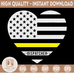 911 Dispatcher Gold Line Heart SVG, Dispatcher svg pdf png cutting files for silhouette or cricut