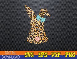 Leopard Bunny Cute Rabbit Happy Easter Day Girls Women Kids Svg, Eps, Png, Dxf, Digital Download