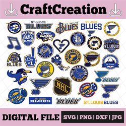 31 Files St Louis Blues Svg Bundle, St Louis, Blues SVG Files, NHL Svg, NHL Svg,Dxf Cutting Files, Cuttable SVG File, In