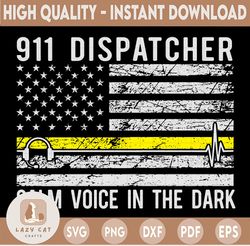 911 Dispatcher Calm Voice In The Dark Svg, EMS design svg, Emergency svg, png, dxf, eps digital download