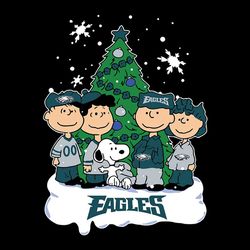 The Peanuts Movie Christmas Tree Fans Philadelphia Eagles, NFL Svg, Football Svg, Cricut File, Svg