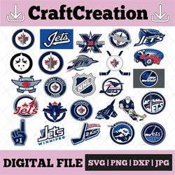 27 Files Winnipeg Jets Bundle Svg, dxf,png,eps, NHL svg, NHL svg, hockey cricut, hockey svg, Cut File, Clipart   Cricut