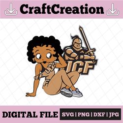 Betty Boop With UCF Knights png File, NCAA png, Sublimation ready, png files for sublimation,printing DTG printing