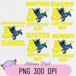 Batman Birthday Png, Custom Family Matching Png, Kids Party Png, Personalized Name and Age Png