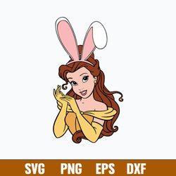Belle Easter Svg, Beauty and the Beast Svg, Disney Princees Svg,  Png Dxf Eps File
