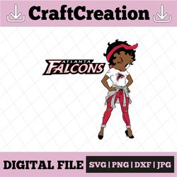 Betty Boop Atlanta Falcons PNG File for Sublimation