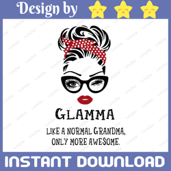 Glamma SVG, Glamma Birthday Svg, Glamma Gift Design, Glamma Face Glasses Svg Png, Glamma Christmas PNG, Digital Download