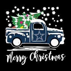 Vintage Car Carrying Christmas Tree Dallas Cowboys, NFL Svg, Football Svg, Cricut File, Svg