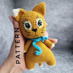 Crochet Pattern in English  amigurumi Cat Toy Kitty crochet