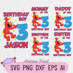 Hot Cars Birthday Svg, Custom Family Matching Svg, Kids Party Svg, Personalized Name and Age Svg