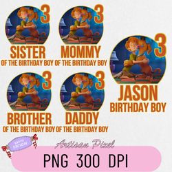 Scooby Doo Birthday Png, Custom Family Matching Png, Kids Party Png, Personalized Name and Age Png