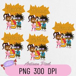 Rugat Birthday Png, Custom Family Matching Png, Kids Party Png, Personalized Name and Age Png
