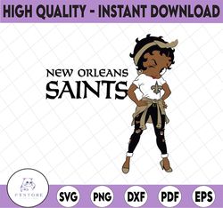 Betty Boop New Orleans Saints PNG File for Sublimation, Betty Boop Bundle, Digital Download