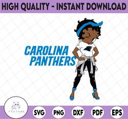 Betty Boop Carolina Panthers  PNG Files for Sublimation, Betty Boop Bundle, Digital Download
