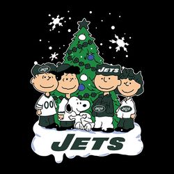 The Peanuts Movie Christmas Tree Fans New York Jets, NFL Svg, Football Svg, Cricut File, Svg