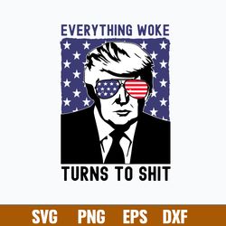 Everything Woke Turns To Shit Svgm Funny Quotes Svg, Png Dxf Eps File