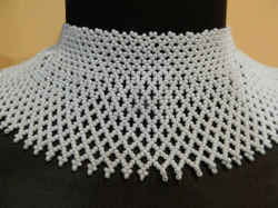 White beaded collar Necklace for women Choker necklace Statement necklace Beaded necklace Seed bead jewelry