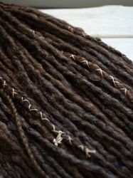 READY to ship! Synthetic Dreads Brown Set SE Dreadlocks Extensions