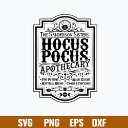 Hocus Pocus Apothecary Svg, Hocus Pocus Svg, Haloween Svg, Png Dxf Eps File