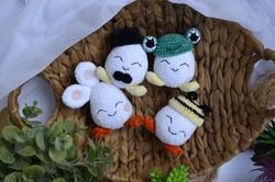Easy crochet Easter eggs pattern amigurumi, cute plushies eggs crochet pattern Eng PDF