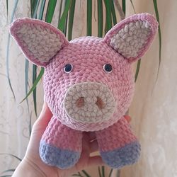 Mini pig,mini pig crocheted,piglet,piglet toy,piglet plush toy,Dwarf domestic pig,domestic pig toy,Cute teddy piglet