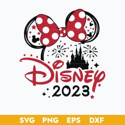 Disney 2023 Svg, Minnie Disney Castle Svg, Minnie Mouse Svg, Disney Svg Png Dxf Eps Digital File
