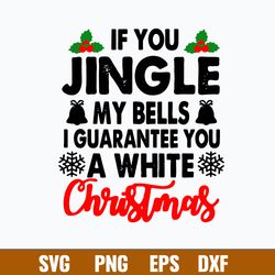 If You Jingle My Bells I Guarantee You A White Christmas Svg, Png Dxf Eps File