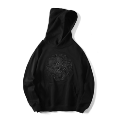 Chinese style dragon embroidered hip-hop loose hoodie